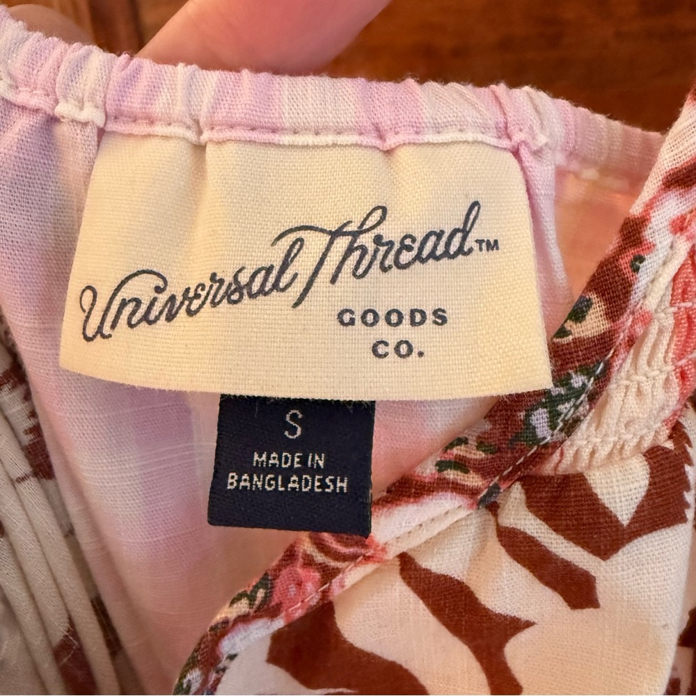 Universal Thread Tiered Patchwork Dress Size S - image 5